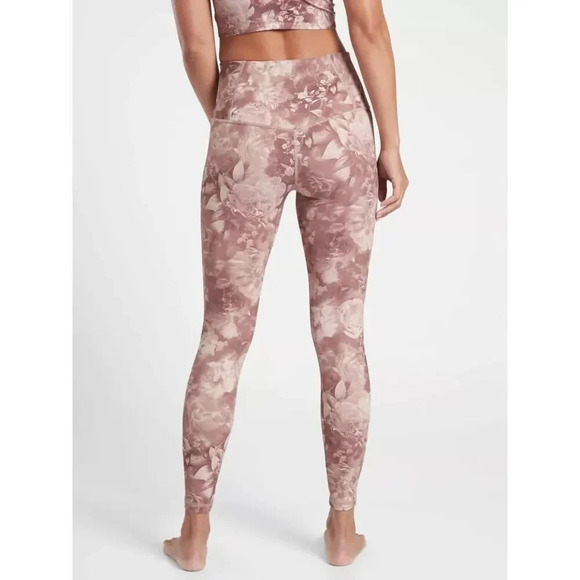 ATHLETA Elation Printed Tight Antoinette Velvety Pink Size XS Yoga Exercise - Picture 3 of 11